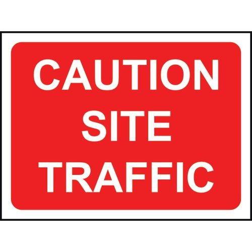 1050 X 750mm  Temporary Sign - Caution Site Traffic
