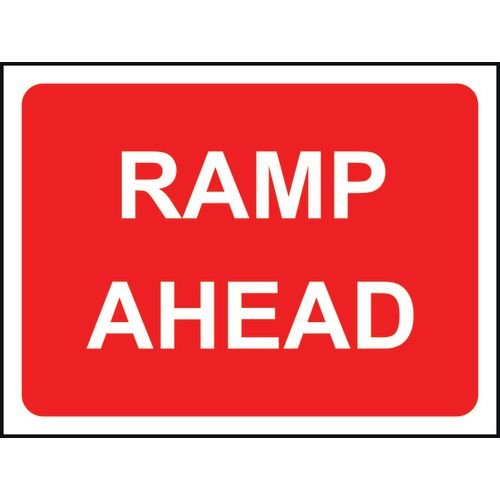 1050 X 750mm  Temporary Sign - Ramp Ahead