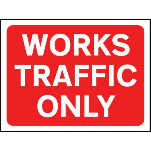 1050 X 750mm  Temporary Sign & Frame - Works Traffic Only