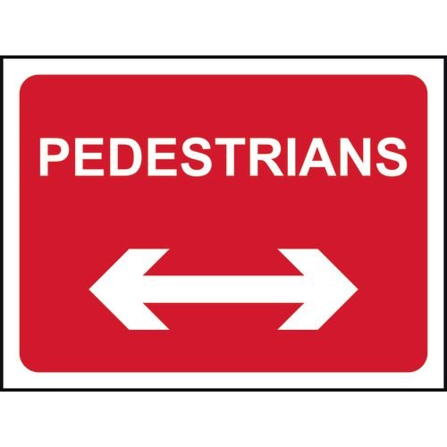 600 X 450mm  Temporary Sign & Frame - Pedestrians (Arrow Left & Right)