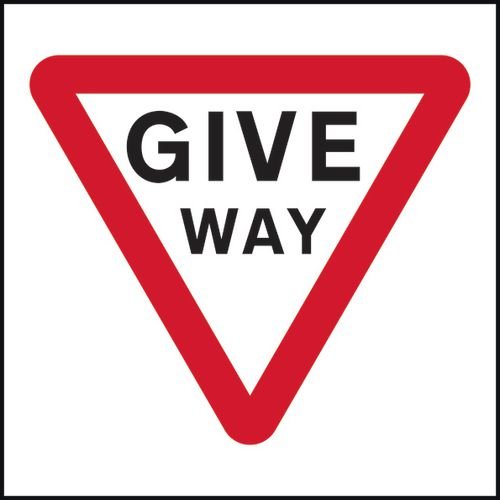 600 X 600mm Temporary Sign - Give Way