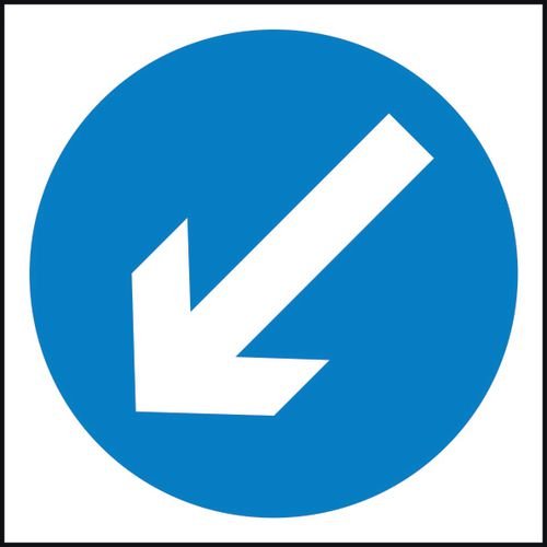 600 X 600mm Temporary Sign & Frame - Keep Left Arrow