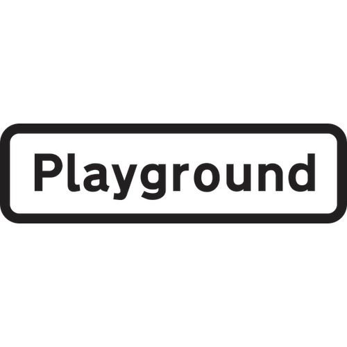 659 X 188mm Dibond 'Playground' Road Sign (With Channel)