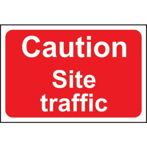 Caution Site Traffic - 1.2mm Recyclable Pp (600 X 450mm)