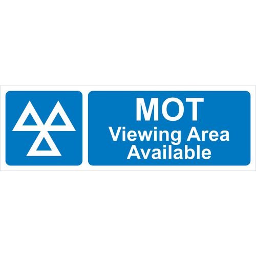 Mot Viewing Area Available - 1.2mm Recyclable Pp (600 X 200mm)