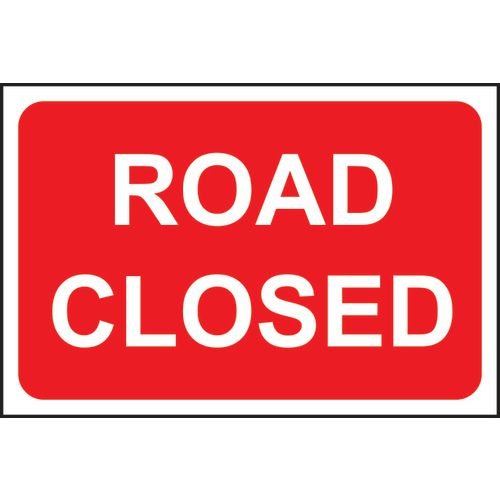 Road Closed - 1.2mm Recyclable Pp (600 X 450mm)