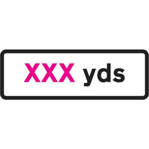 Supplementary Plate 'Xxx Yds' - Zin (860 X 360mm)