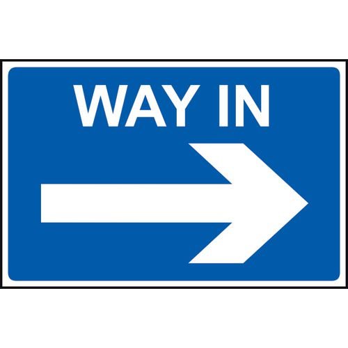 Way In Arrow Right - 1.2mm Recyclable Pp (600 X 450mm)