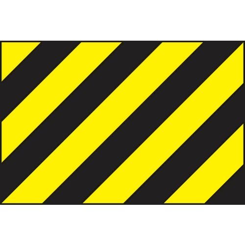 Black & Yellow Warning Panel - Pp (600 X 400mm)
