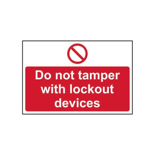Do Not Tamper With Lockout Devices - 1.2mm Recyclable Pp (300 X 200mm)