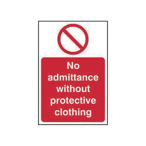 No Admittance Without Protective Clothing - Sav (200 X 300mm)