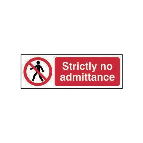 Strictly No Admittance - Sav (300 X 100mm)