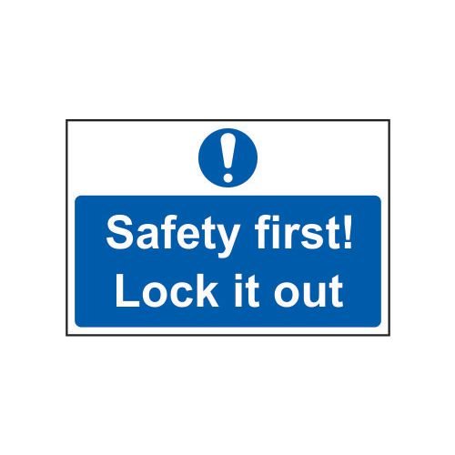 Safety First Lock It Out - 1.2mm Recyclable Pp (300 X 200mm)