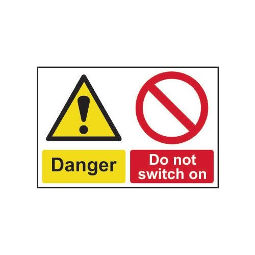 Danger/Do Not Switch On - 1.2mm Recyclable Pp (300 X 200mm)