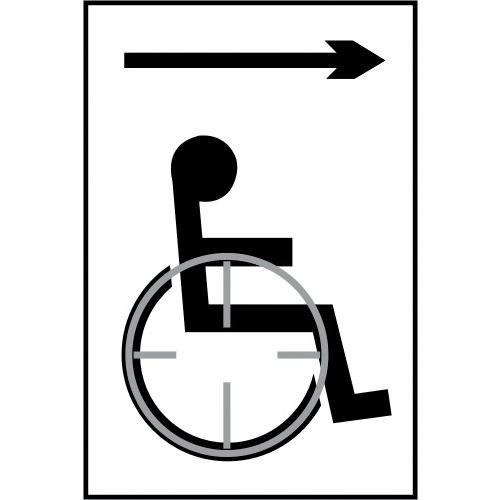 Disabled Arrow Right - Taktyle (150 X 225mm)