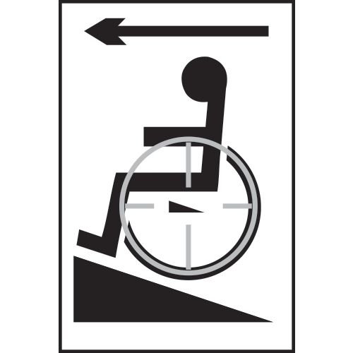 Disabled Ramp Arrow Left - Taktyle (150 X 225mm)