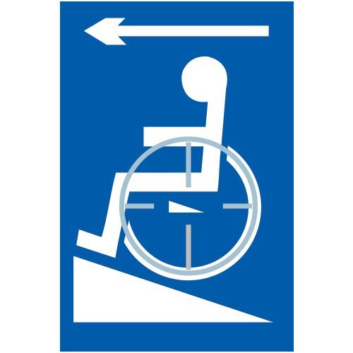 Disabled Ramp Arrow Left - Taktyle (150 X 225mm)