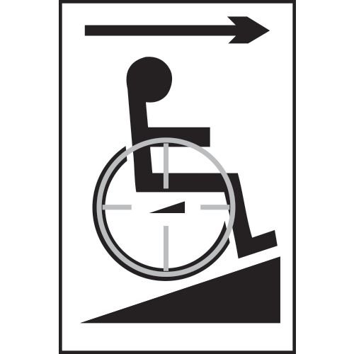 Disabled Ramp Arrow Right - Taktyle (150 X 225mm)