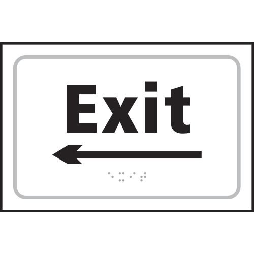 Exit Arrow Left - Taktyle (225 X 150mm)