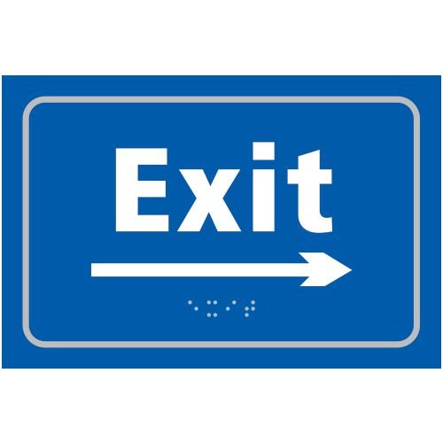 Exit Arrow Right - Taktyle (225 X 150mm)