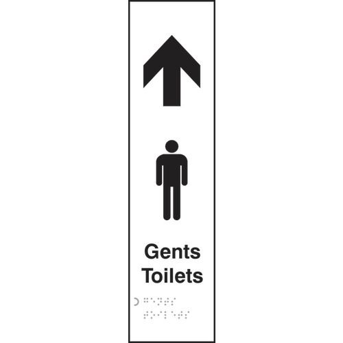 Gents Toilets Arrow Up - Taktyle (75 X 300mm)