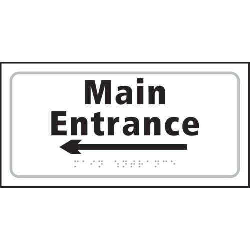 Main Entrance Arrow Left - Taktyle (300 X 150mm)