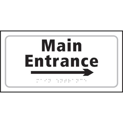Main Entrance Arrow Right - Taktyle (300 X 150mm)