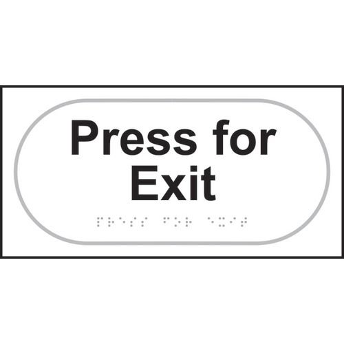 Press For Exit - Taktyle (300 X 150mm)