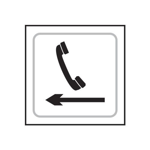 Telephone Graphic Arrow Left - Taktyle (150 X 150mm)