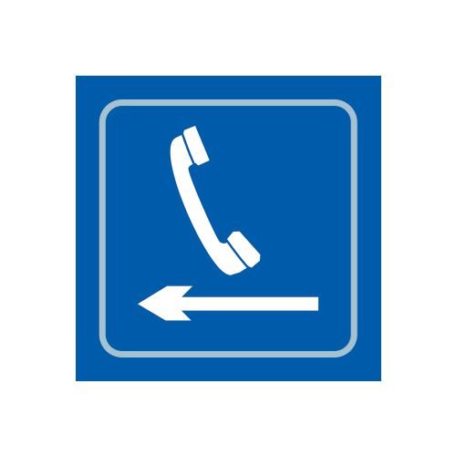 Telephone Graphic Arrow Left - Taktyle (150 X 150mm)