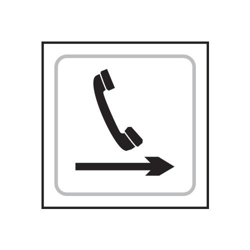 Telephone Graphic Arrow Right - Taktyle (150 X 150mm)
