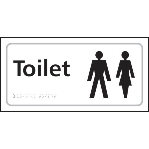Toilet (Ladies/Gents Symbol) - Taktyle (300 X 150mm)