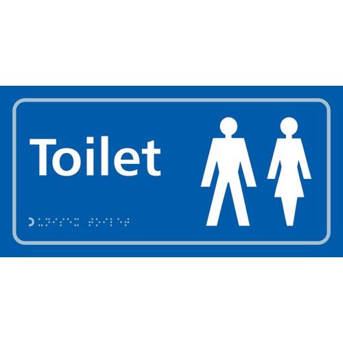 Toilet (Ladies/Gents Symbol) - Taktyle (300 X 150mm)