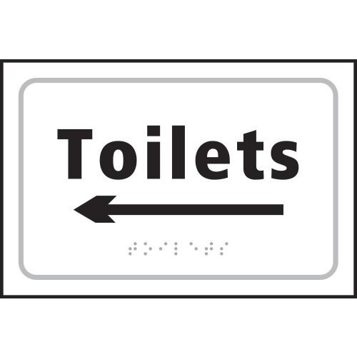 Toilets Arrow Left - Taktyle (225 X 150mm)