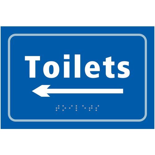 Toilets Arrow Left - Taktyle (225 X 150mm)