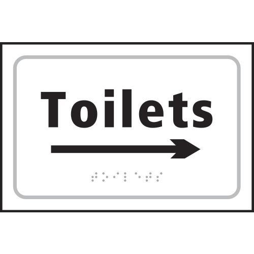 Toilets Arrow Right - Taktyle (225 X 150mm)