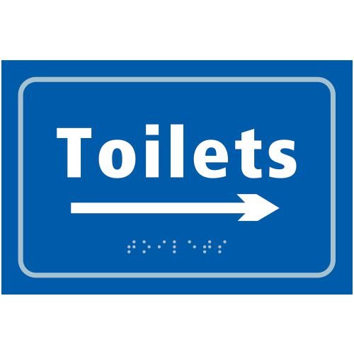 Toilets Arrow Right - Taktyle (225 X 150mm)