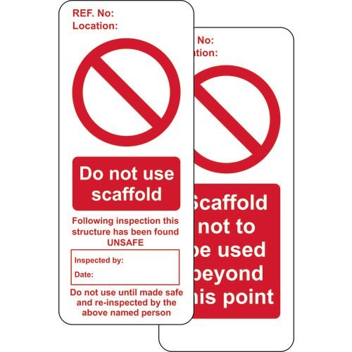 Scaffold Prohibition Tag Insert