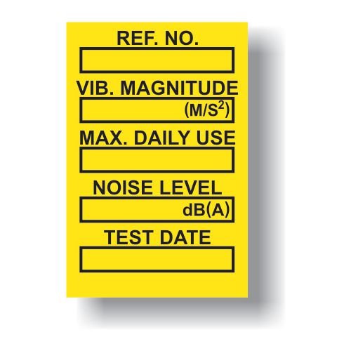 Vibration Control Mini Tag Insert - Yellow (Pack Of 20)