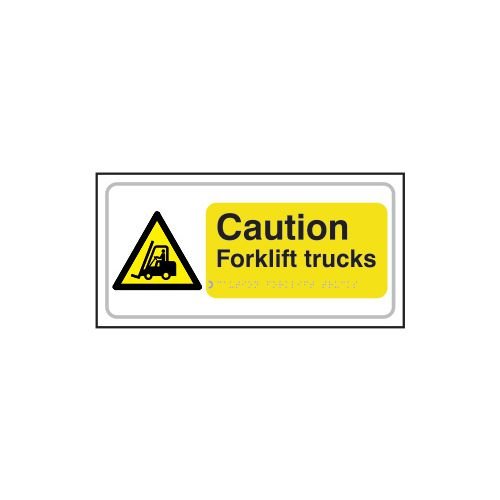 Caution Forklift Trucks - Taktyle (300 X 150mm)
