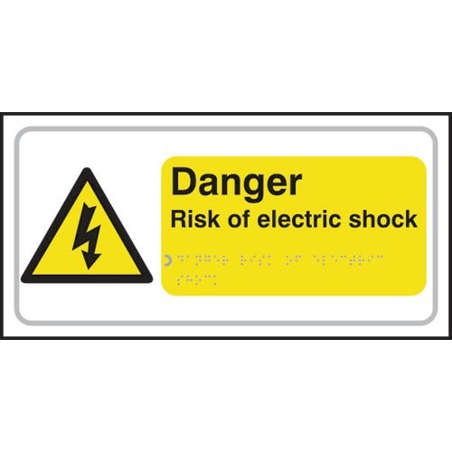 Danger Risk Of Electric Shock - Taktyle (300 X 150mm)