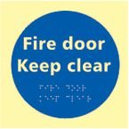 Fire Door Keep Clear- Taktyleph (150 X 150 Mm)