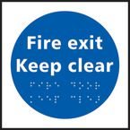 Fire Exit Keep Clear- Taktyle (150 X 150 Mm)