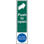 Push to Open / Fire Doorkeep Shut - Taktyle (75 X 300 Mm)