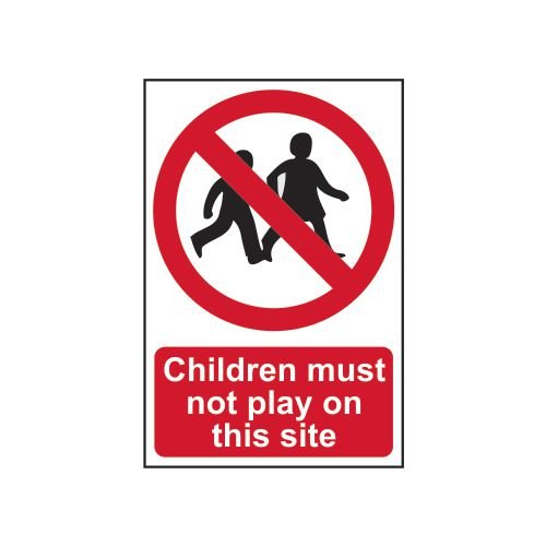 Children Must Not Play On This Site - Correx (400 X 600mm)