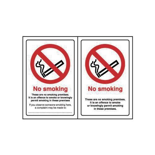 No Smoking Double Sided - Sa D/S (100 X 150mm)