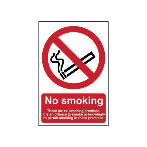 No Smoking These Are No Smoking Premises - Clg (200 X 300mm)