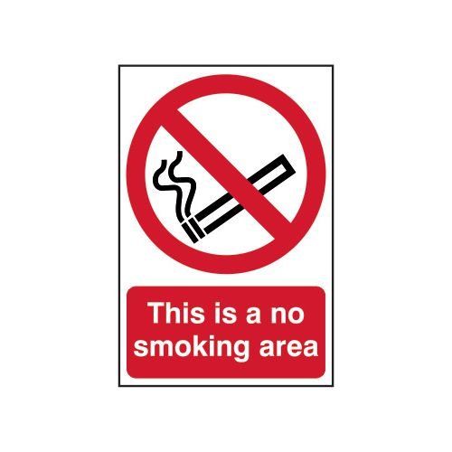 This Is A No Smoking Area - Clg (200 X 300mm)
