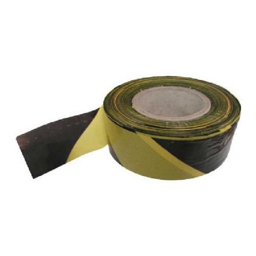 Black/Yellow Striped Tape, Non Adhesive (70mm X 500M)