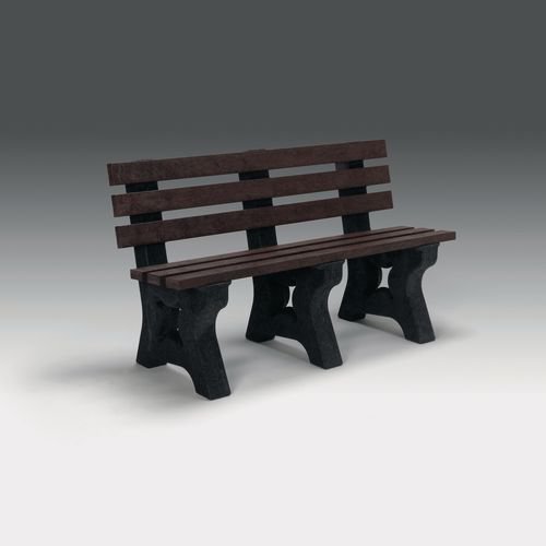 Recycled plastic outdoor bench seat